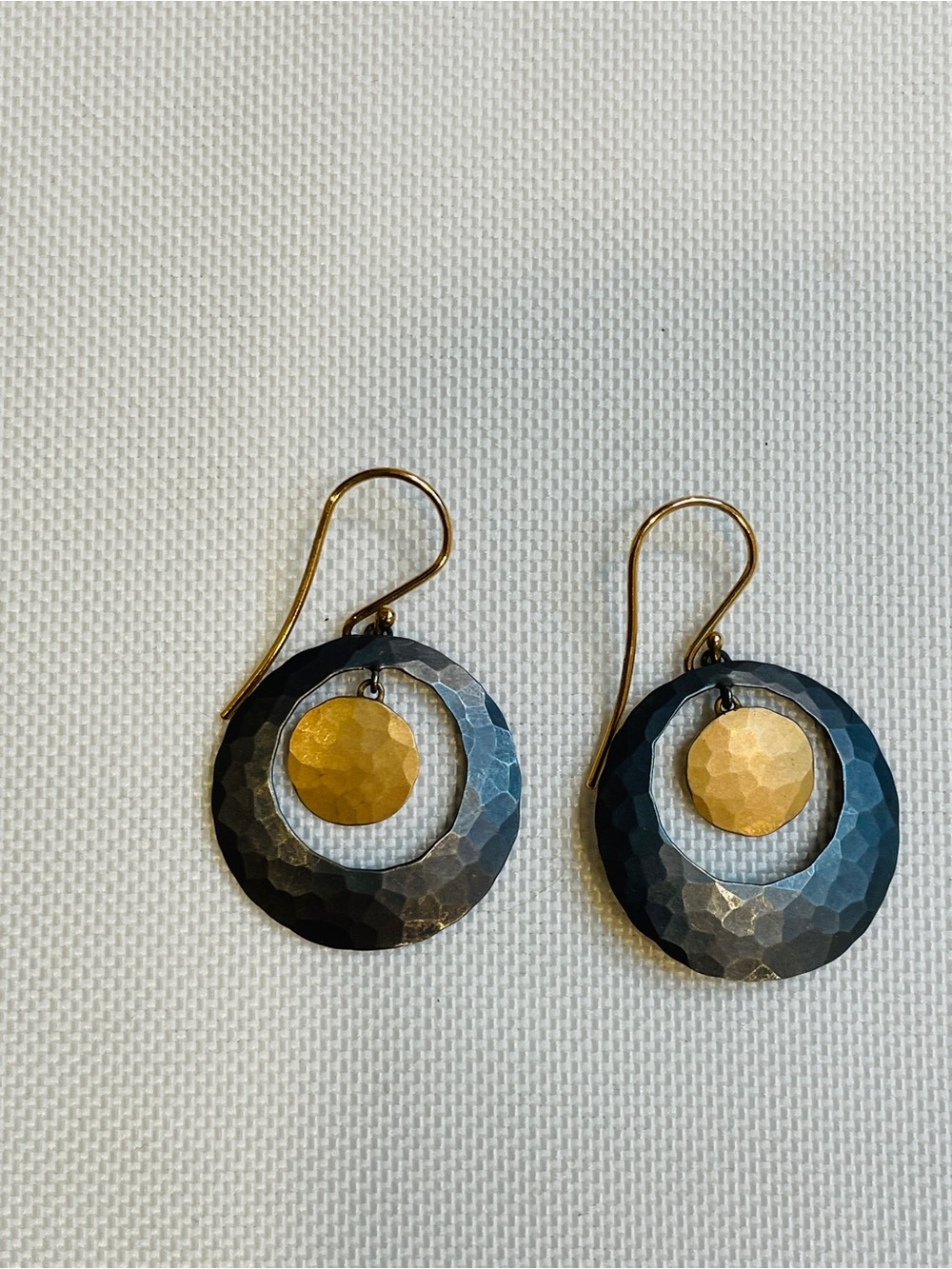 Pomeroy 14k Yellow Gold Silver Dangle Earrings